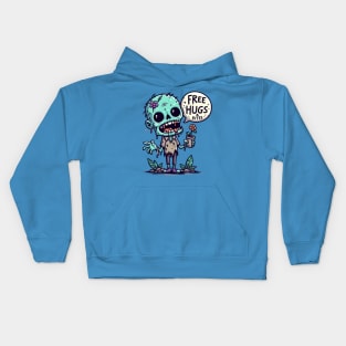 Free hugs and bites - plant lover zombie Kids Hoodie